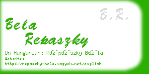 bela repaszky business card